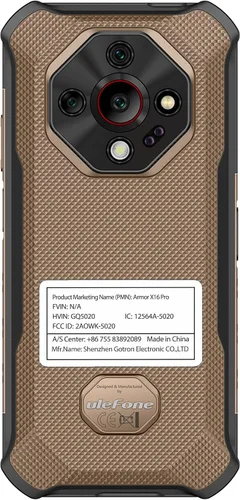 Vista 8 de Ulefone Armor X16 - Teléfono inteligente resistente, sistema operativo Android 15, 10360mAh/33W, 12+128GB/2TB, cámara de 48MP+20MP+2MP+16MP, 6.56