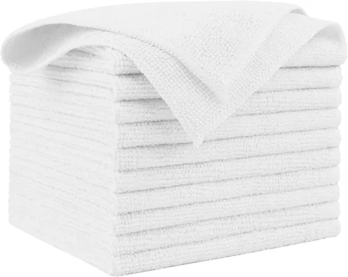 Vista 47 de AIDEA - Paño de limpieza de microfibra, 10 unidades, toallas de microfibra negras, 12 x 12 pulgadas Microfiber Towels for Cars, Wash Cloths, Lint