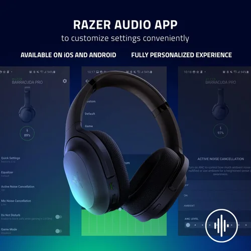 Vista 6 de Razer Barracuda - Auriculares inalámbricos para juegos y móviles PC Playstation Switch Android iOS 24 GHz inalámbrico Bluetooth micrófono integrado
