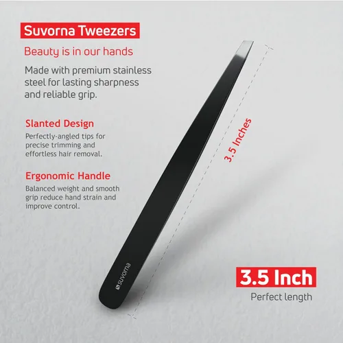 Vista 7 de Suvorna Juego de barba y bigote prémium con tijeras de barba para hombres, maquinilla de afeitar recta con cuchillas, tijeras faciales