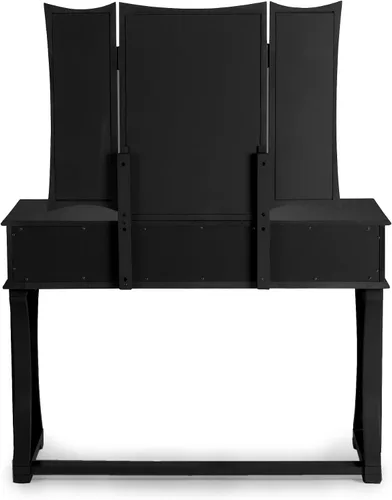 Vista 4 de Poundex - Conjunto de tocador con taburete Bobkona Edna
