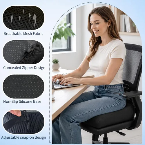 Vista 2 de Cojín para silla de oficina, cojín de espuma de alta densidad de 3.1