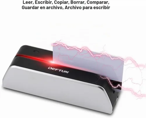 Vista 3 de Deftun Bluetooth MSR-X6(BT) MSRX6BT Lector de tarjetas de rayas codificador mini portátil