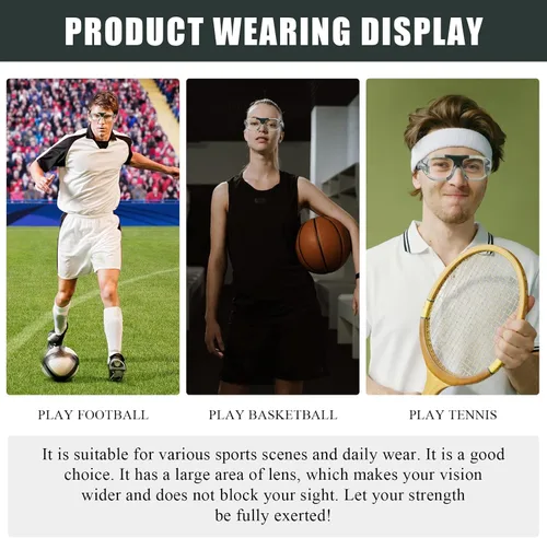 Vista 7 de Gafas deportivas de baloncesto con correa elástica para niños, gafas de fútbol