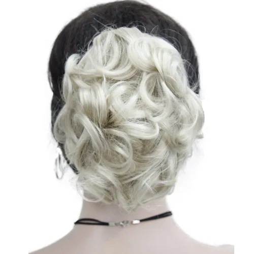 Vista 13 de Wiginway Cola de caballo de pelo para mujer, extensiones de cabello ondulado con clip, color marrón dorado rojizo claro # 12 Marrón dorado rojizo
