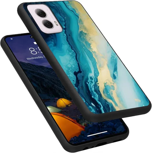 Vista 106 de Funda para Motorola Moto G Play 4G 2024, delgada y ligera, de silicona de TPU suave, color negro, ultrafina, para Motorola Moto G Play 4G 2024, Art