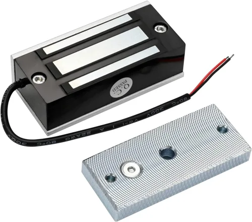 Vista 9 de Cerradura electromagnética eléctrica de 180 kg 350 libras de fuerza de retención, electroimán de 12V, modo seguro NC, puerta única para sistema