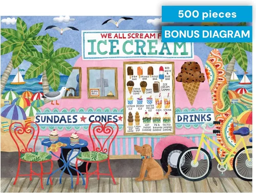 Vista 7 de Ceaco - Ice Cream Truck II - 500 Piece Jigsaw Puzzle for Adults