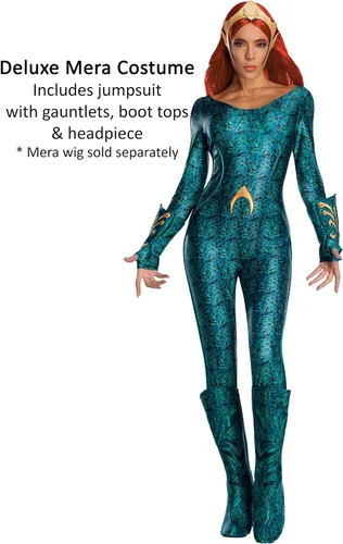 Vista 2 de Rubies Disfraz de Mera Deluxe para mujer de Aquaman Movie para adultos Multi