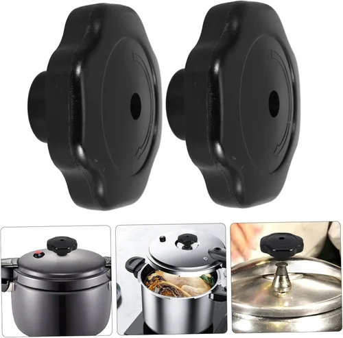 Vista 8 de UKCOCO 2 pomos de repuesto para tapa de olla a presión, resistente al desgaste, compatible con cocinas, diseño seguro y atractivo