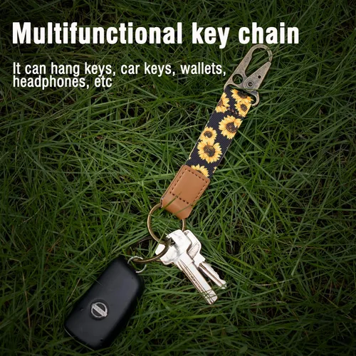 Vista 4 de Maicican Bonito llavero con clip para mujeres y hombres, mosquetón para llaves y cartera con anillos para llavero