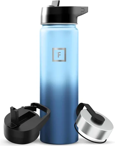 Vista 17 de IRON °FLASK Botella de agua de boca ancha de 32 onzas con pajita Aurora