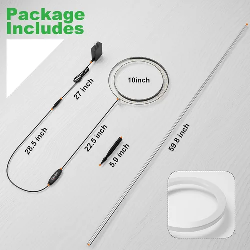 Vista 2 de Luces de cultivo de 10 pulgadas para plantas de interior de espectro completo, 160 luces LED grandes para plantas de interior, lámpara de cultivo