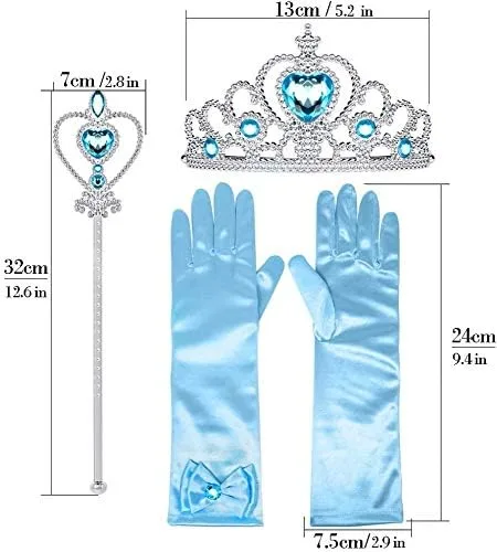 Vista 2 de Tacobear Princess Dress Up for Little Girls Crown Cape Jewelry Halloween Costume Accessories Set for Kids Age 3-6 Years