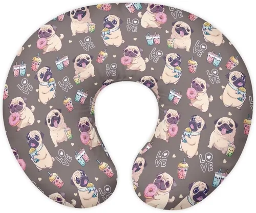 Vista 11 de Funda de almohada de alimentación de ajolote azul, funda de almohada de lactancia materna con margaritas para niñas recién nacidas, funda