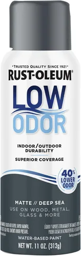 Vista 83 de Rust-Oleum - Pintura en aerosol prémium de bajo olor, gris ancla brillante Olor 40% menor que las pinturas en aerosol tradicionales, durabilidad