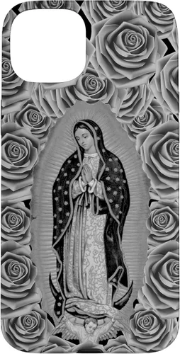 Vista 9 de Funda para iPhone 14 Pro Max Our Lady Virgen De Guadalupe Virgen María Floral