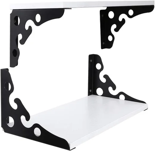 Vista 3 de Soportes creativos de pared flotantes de metal triangular, diseño de gancho para colgar perchas de ropa, sala de estar, estudio, dormitorio, baño