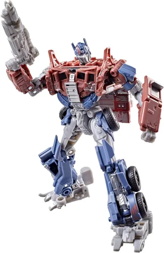 Vista 2 de Transformers Studio Series Optimus Prime, Age of Extinction Voyager Class - Figura de acción de conversión de 6.75 pulgadas, juguetes robot