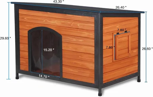 Vista 8 de Casa aislada para perros al aire libre resistente a la intemperie 43.3" L