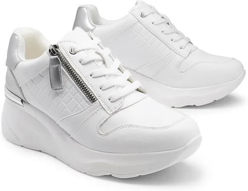 Vista 5 de DREAM PAIRS Zapatos deportivos de cuña para mujer, plataforma de tacón alto, zapatos de moda para uso casual y diario