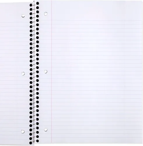Vista 3 de Mead Cuaderno de espiral, paquete de 6, 1 materia, papel rayado universitario, 7-1/2 x 10-1/2 pulgadas, 70 hojas por cuaderno, colores brillantes