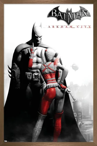 Vista 16 de Trends International DC Comics VIdeo Game - Póster de pared de Arkham City, arte clave, 14.725 x 22.375 pulgadas, versión enmarcada de madera