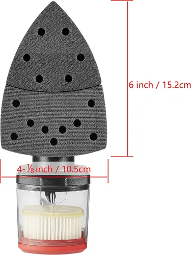 Vista 7 de SKIL SR232301 - Lijadora de detalles multifunción con cable con caja antipolvo de microfiltro, 3 accesorios adicionales y 12 hojas de lijado