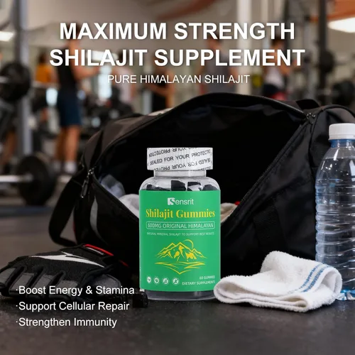 Vista 9 de Shilajit Gummies 600mg Resina Shilajit pura del Himalaya Energía natural, resistencia, claridad mental y apoyo de vitalidad para hombres