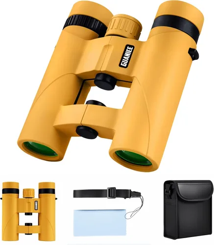 Vista 8 de Prismáticos compactos de 10 x 25 pulgadas para niños, prismáticos compactos impermeables para observación de aves, viajes, observación de estrellas