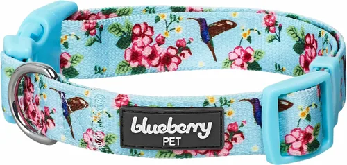 Vista 20 de Blueberry Pet 10+ Patrones Primavera Aroma Floral Collares, Collares Personalizados Turquesa