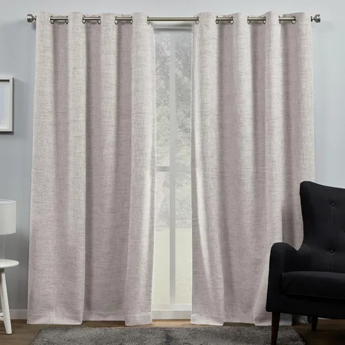 Vista 18 de Exclusive Home Burke - Par de paneles de cortinas 100 % opacas con ojales en la parte superior, 52 x 63 pulgadas, negro, juego de 2