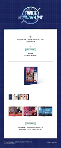 Vista 2 de JYP Twice - Beyond Live - Twice : World in A Day PHOTOBOOK+Póster plegado+Juego de tarjetas de fotos extra L200002025