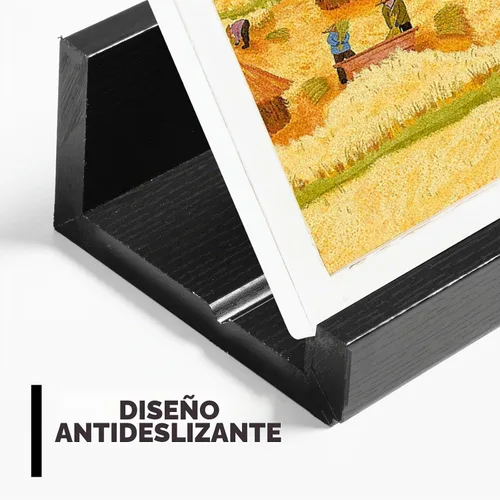 Vista 4 de Muzilife Estantes flotantes pequeños de madera de 12 pulgadas con labio, 2 Negro