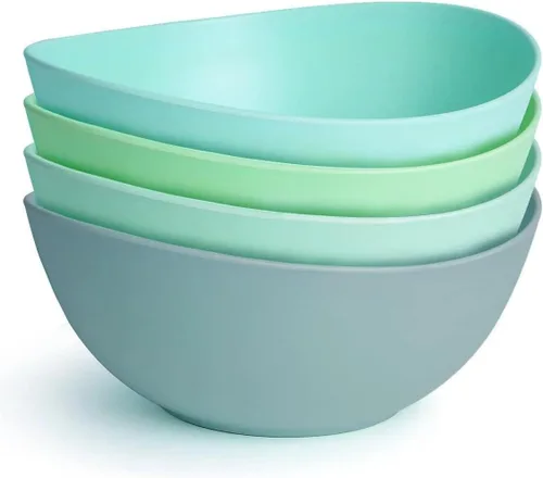 Vista 11 de Juego de 6 lazos de fibra de bambú de 6.2 pulgadas, cuencos de sopa de 24 onzas para servir ensalada, aperitivos, guarniciones, cuencos modernos