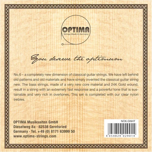 Vista 3 de Optima Cuerdas de Guitarra Clásica (No6.GNHT)