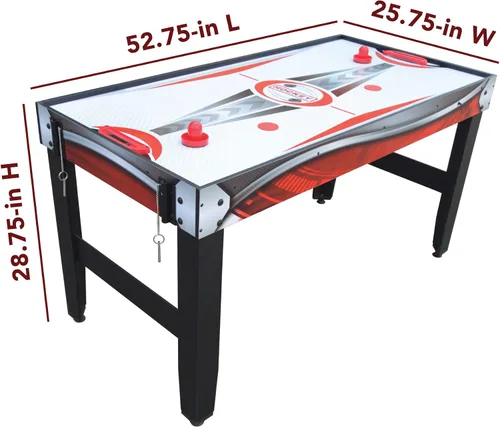 Vista 2 de Hathaway Scout - Mesa multijuego 4 en 1 de 54 pulgadas, ideal para salas de juegos familiares, incluye baloncesto de arcade, hockey de aire, tenis