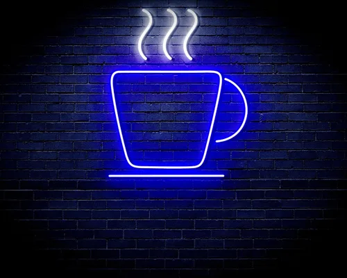 Vista 15 de ADVPRO Taza de café Tienda Flex Silicona LED Letrero de neón azul y rojo st16s33-fnu0041-br