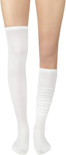 Vista 4 de American Trends Calcetines altos hasta la rodilla para mujer, calcetines largos y cálidos hasta el muslo para cosplay, calcetines atléticos a rayas