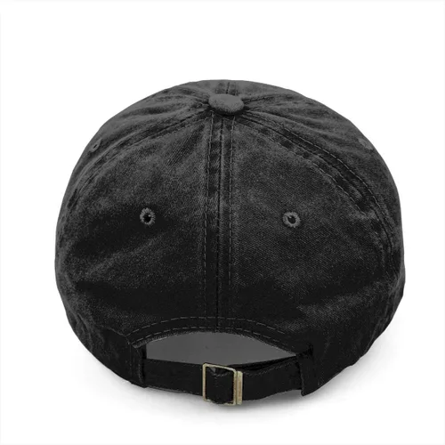 Vista 3 de Gorra de béisbol unisex de algodón teñido lavado ajustable para papá