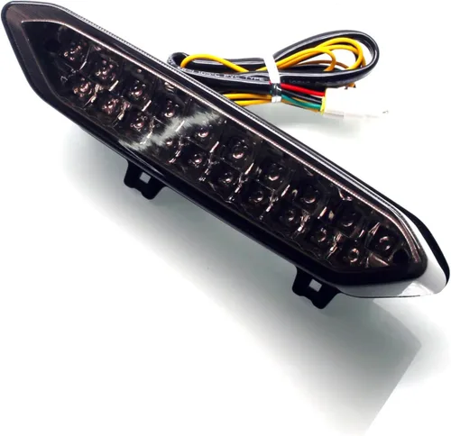 Vista 3 de MZS Luz trasera para motocicleta, LED integrada, señal de giro intermitente, lente ahumada compatible con YZF R1 2002-2003 / WR250R 2010-2017