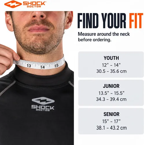 Vista 7 de Shock Doctor, cuello de guardia, color negro