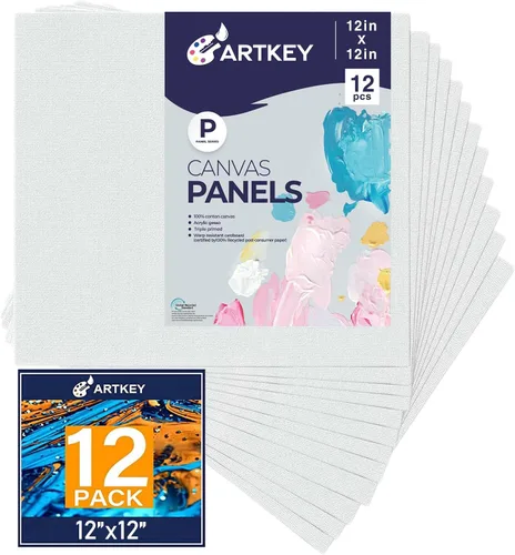 Vista 40 de Artkey Bastidores entelados para pintar, 8 x 10 pulgadas, paquete de 4 unidades, lienzo en blanco de 10 onzas con imprimación 100% algodón blanco