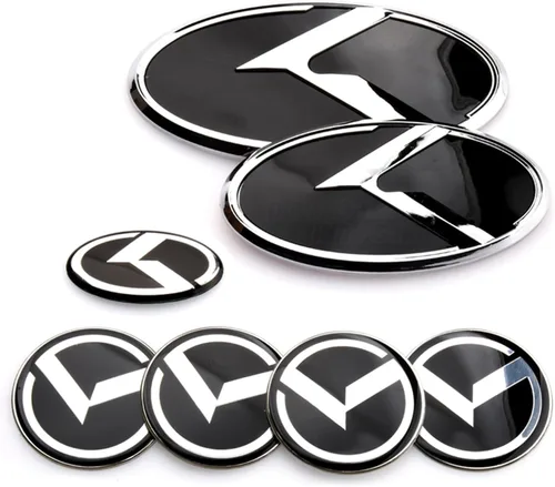 Vista 6 de 7PCS Emblema K Vintage Compatible con Insignia Delantera Trasera para Accesorios de Auto (Negro)
