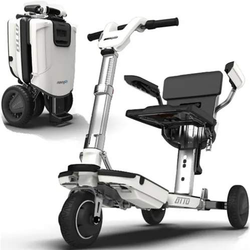 Vista 10 de ATTO - Scooter de movilidad plegable de viaje con alimentación eléctrica de MovingLife, scooter eléctrico portátil de tamaño completo, batería