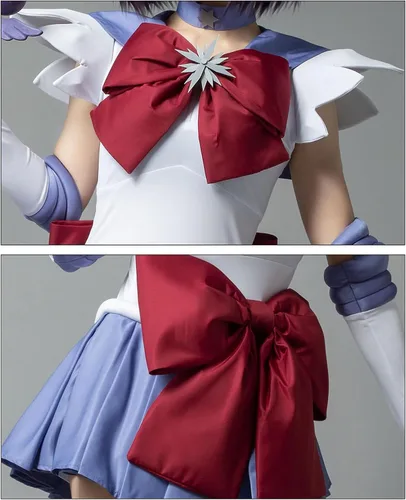 Vista 4 de Cosfun Anime Sailor Saturno Cosplay traje de marinero para disfraces de Halloween mp000307