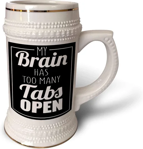 Vista 3 de 3dRose Taza de Stein, 10.5 x 4.5 pulgadas, Okay But First Coffee