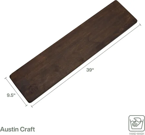 Vista 3 de Fitz & Floyd Fitz and Floyd Austin Craft Charcutería - Tabla de servir de madera de mango, 39 pulgadas, color espresso