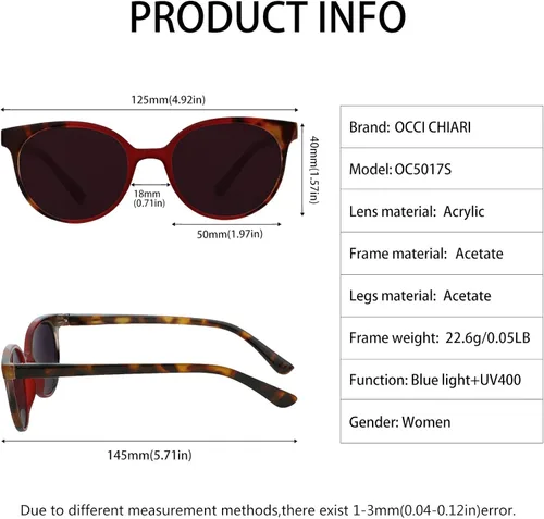 Vista 6 de Occi Chiari - Lentes de lectura para mujer 1.0 1.25 1.5 a 6.0
