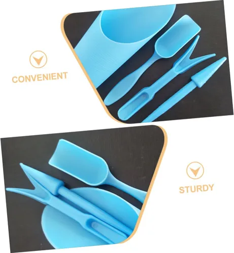 Vista 4 de COHEALI Succulent Planting Tool Set Blue PP Succulent Hand Tool Kit for Indoor Bonsai Transplanting Gardening Accessories